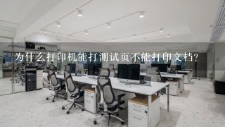 为什么打印机能打测试页不能打印文档?