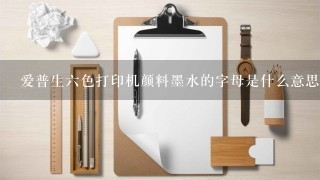 爱普生六色打印机颜料墨水的字母是什么意思？