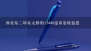 西安东二环东元桥的13448违章是啥意思