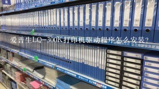 爱普生LQ-300K打印机驱动程序怎么安装？