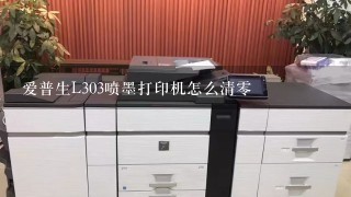 爱普生L303喷墨打印机怎么清零