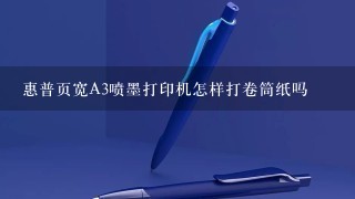 惠普页宽A3喷墨打印机怎样打卷筒纸吗