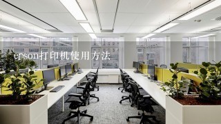 epson打印机使用方法