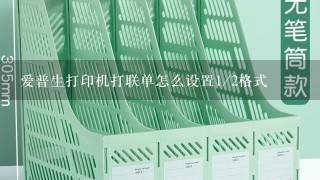 爱普生打印机打联单怎么设置1/2格式